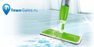 Товары для уборки в ассортименте от интернет-магазина Town-Sales: швабра с распылителем Rovus Spray Mop, щётка Sweep drag со скидкой до 56%